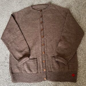 100% wool handmade cardigan